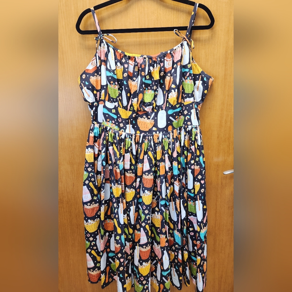 Sarsparilly Cereal Print Dress